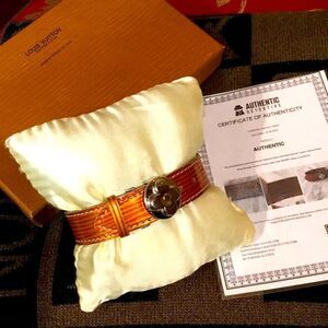 Louis Vuitton Eli Vernis Flower Wrap Bracelet burnt Orange/ brown